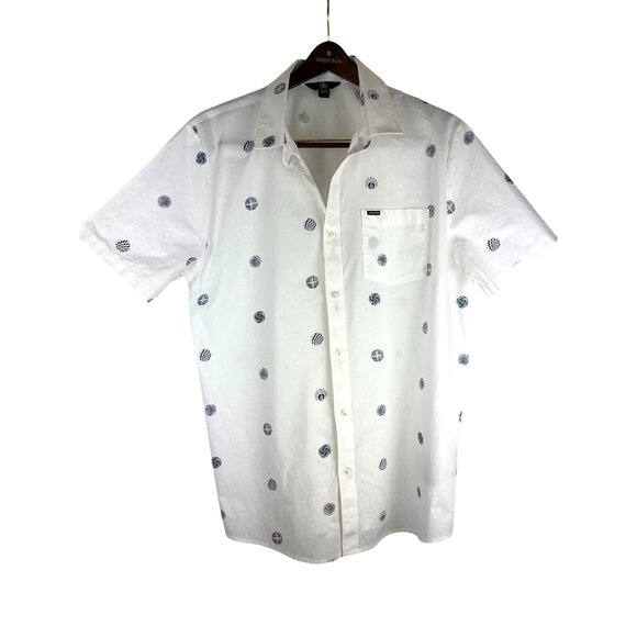 VTG Skater Surfer Cotton Volcom Short Sleeve Button Up Shirt , Men's XXL - Picture 2 of 7